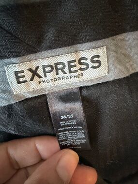 Express Black Photographer Pants with Gray Label